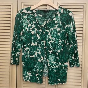 Talbots Printed Cardigan